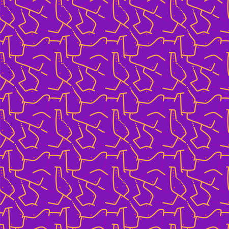 Seamless unique pattern with lines and dots