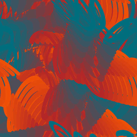 Seamless abstract pattern with chaotic curly gradient lines