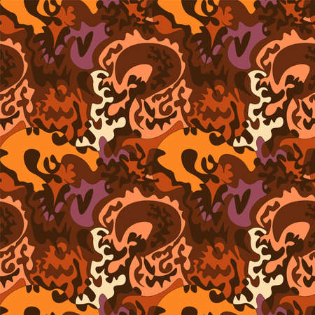 Unusual abstract seamless artwork with wave hand drawn patternのイラスト素材