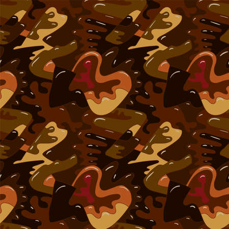 Unusual abstract seamless artwork with wave hand drawn patternのイラスト素材