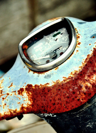 Speedmeter of old motorcycleの素材