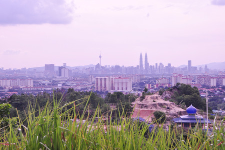 BUKIT AMPANG,MALAYSIA 20 APRIL 2015 : The top view of Kuala Lumpur from Ampang Hillsのeditorial素材