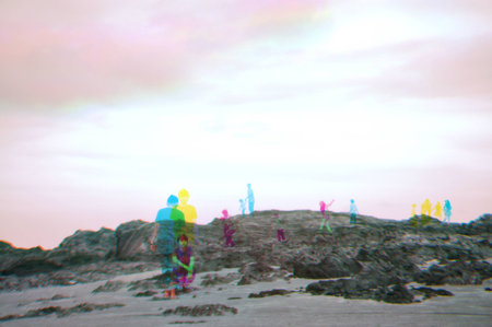 Color contructing imageのeditorial素材