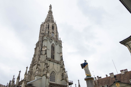 Bern Minster, reformed church in old city of Bern, Switzerland.のeditorial素材