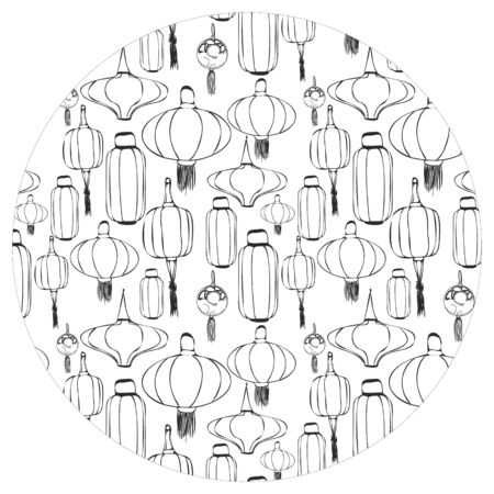 Chinese lanterns for new yearのイラスト素材