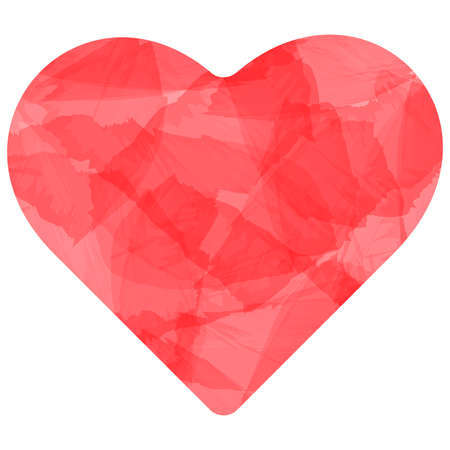 Vector watercolor heart on a white background. Valentine's day. A symbol of love.のイラスト素材