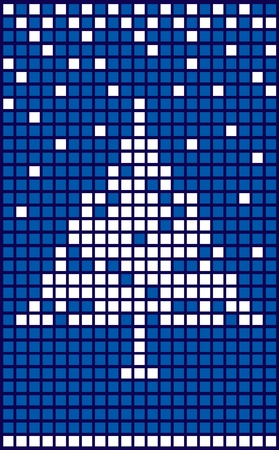 Christmas tree from mosaic squaresのイラスト素材