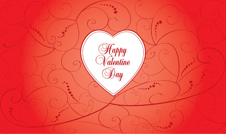 Red valentine day card with heartのイラスト素材