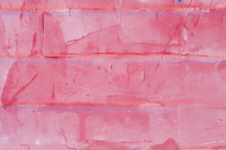Pink brick wall backgroundの写真素材