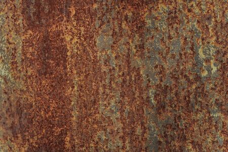 Texture with covered paint. Brown background with rust