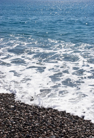 Blue water on the seacoast の写真素材