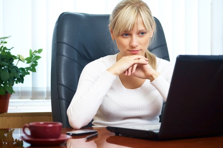 Portrait of a beautiful young successful businesswoman in the workplaceの写真素材