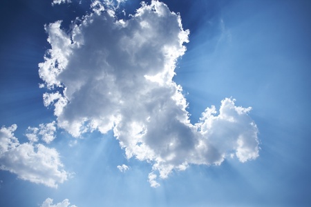  beautiful cloud in a sunny skyの写真素材
