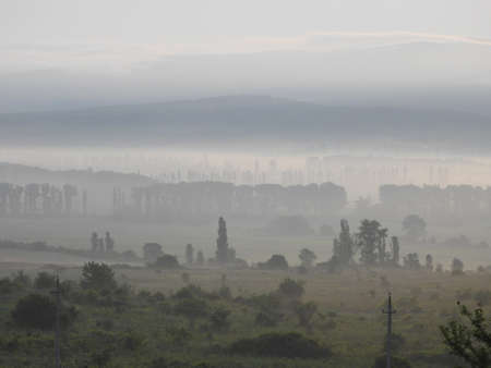 beautiful landscape view at sunriseの写真素材