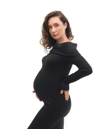 Young beautiful pregnant woman waiting for the birth of her baby.の写真素材