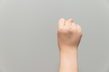 Human hand with closed fist の写真素材
