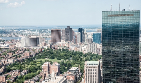 Cityscape view of downtown Boston and its surrounding urbanのeditorial素材
