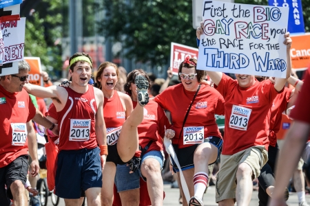 Minneapolis, Minnesota - June 30: Twin Cities LGBT Pride Parade 2013, in Minneapolis,MN, on June 30, 2013.のeditorial素材