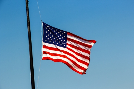 New York City, New York - September 4: United States Flag, in New York City, NY, on September 4, 2013. のeditorial素材