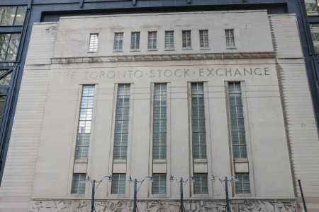 TORONTO, ON - OCTOBER 24: Toronto Stock Exchange building in Toronto Canada on October 24, 2013のeditorial素材
