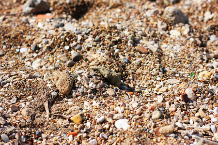 Sea sand and pebble on the beach
