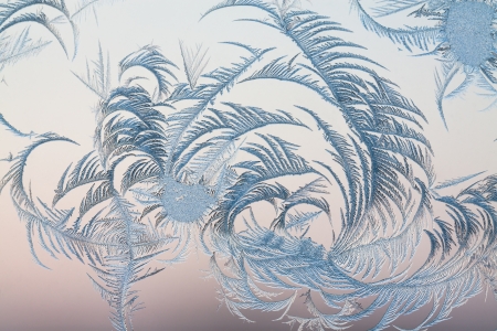 abstract frosty pattern on glassの写真素材
