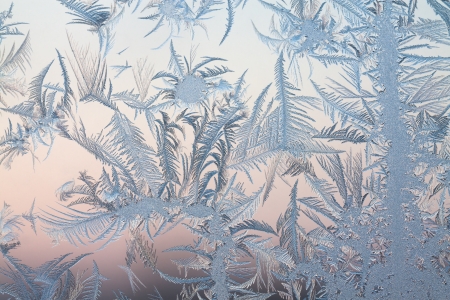 abstract frosty pattern on glassの写真素材