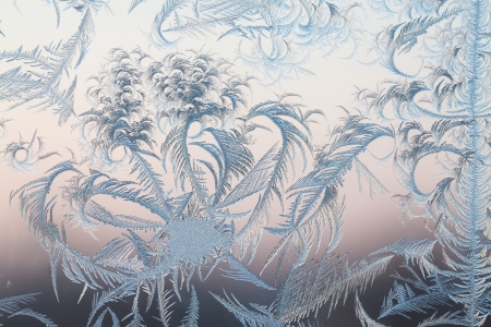 abstract frosty pattern on glassの写真素材