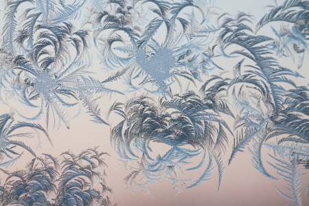 abstract frosty pattern on glassの写真素材