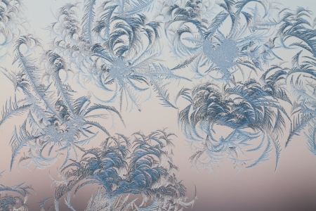 abstract frosty pattern on glassの写真素材