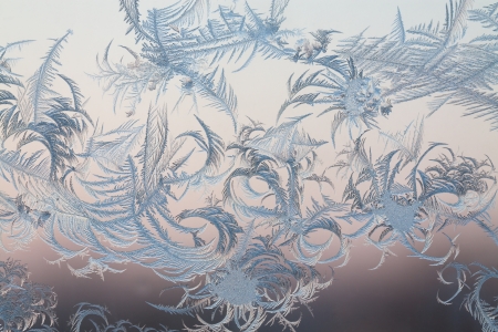 abstract frosty pattern on glassの写真素材