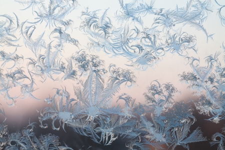 abstract frosty pattern on glassの写真素材