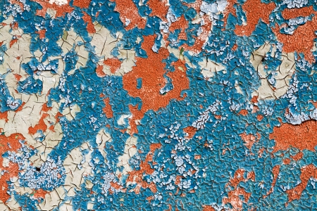 old abstract background from the cracked paint on rusty ironの写真素材