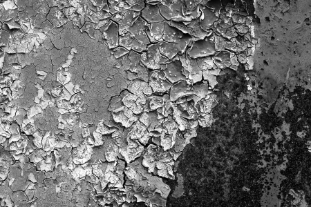 old abstract background from the cracked paint on rusty ironの写真素材