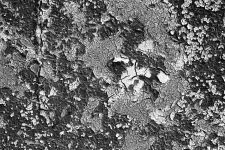 old abstract background from the cracked paint on rusty ironの写真素材