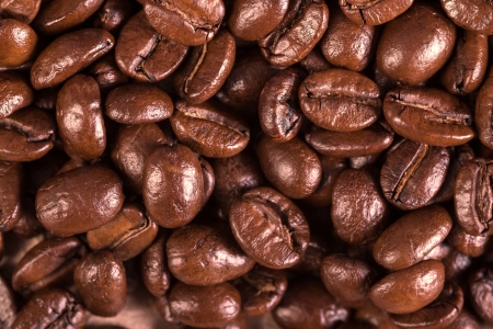 background from the fried coffee beansの写真素材