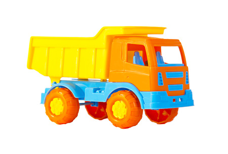 toy car the truck isolated on a white の写真素材
