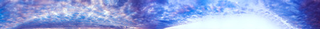 beautiful panorama full 360 degree a landscape with sky and clouds at sunrise, sunset. panoramic view of heaven morning, eveningの写真素材