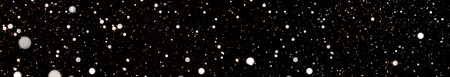 abstract background panorama of falling snow. white snowflakes on a black background panoramic view. design elementの写真素材