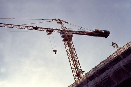 Crane on construction site