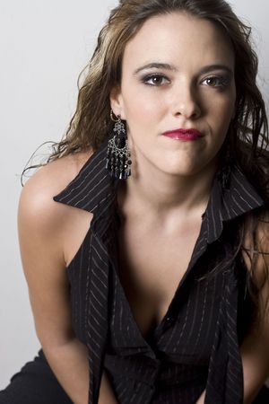 Portrait of a young and sexy business women dress casuallyの写真素材