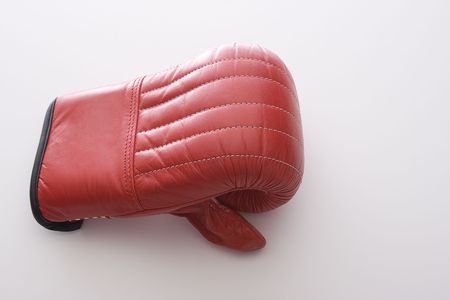 red boxing glove use for trainingの写真素材