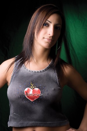 Twenty something fashion model in engaging positionの写真素材