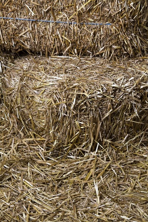 close up fo bales of strawの写真素材