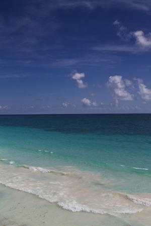 landscape of the ocean and of a blue skyの写真素材