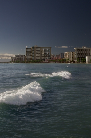 Landscape view of waikiki beachのeditorial素材