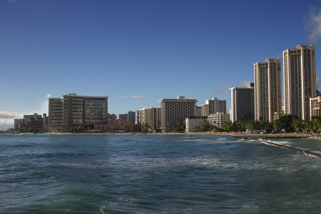 Landscape view of waikiki beachのeditorial素材