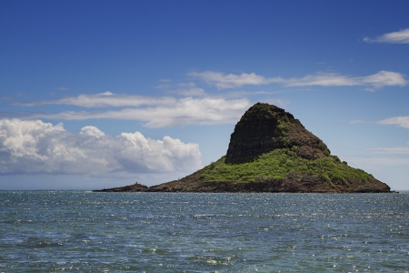 Landscape view of Moloki'i island in Oahuの写真素材