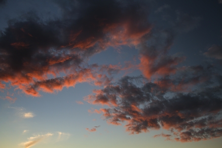 Cloured cloud by sunsetの写真素材