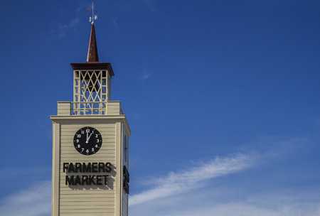 Los Angeles farms market clock towerのeditorial素材
